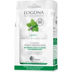 Logona Klarende Reinigungsmaske Bio-Minze &amp; Salicylsaure aus der Weidenrinde  Очищающая очищающая маска с органической мятой и салициловой кислотой из коры ивы
