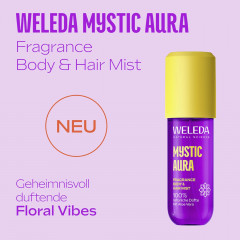 WELEDA Fragrance Body &amp; Hair Mist Mystic Aura, 95 ml, Ароматический спрей для тела и волос Mystic Aura с цветочными и мягкими древесными нотами, 95 мл