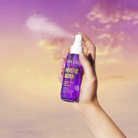 WELEDA Fragrance Body & Hair Mist Mystic Aura, 95 ml, Ароматический спрей для тела и волос Mystic Aura с цветочными и мягкими древесными нотами, 95 мл