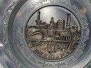 Koziol, Декоративная Тарелка-панно "Берлин" с трехмерным изображением достопримечательностей Берлина, металл, 22см, Германия 1980г