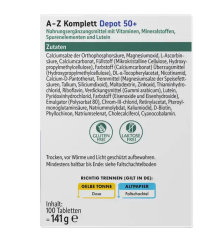 altapharma A-Z Depot ab 50 Комплексные Мультивитамины для людей старше 50-ти лет, в таблетках, с витаминами и минералами 100 шт
