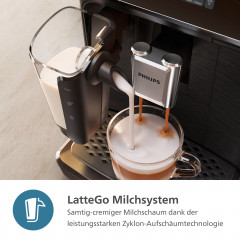 Philips Philips Kaffeevollautomat EP2333/40 2300 Series, 4 Kaffeespezialitaten, mit LatteGo-Milchsystem, Weiss und Chrom  Полностью автоматическая кофемашина Philips EP2333/40 серии 2300, 4 сорта кофе, с молочной системой LatteGo, белый и хром