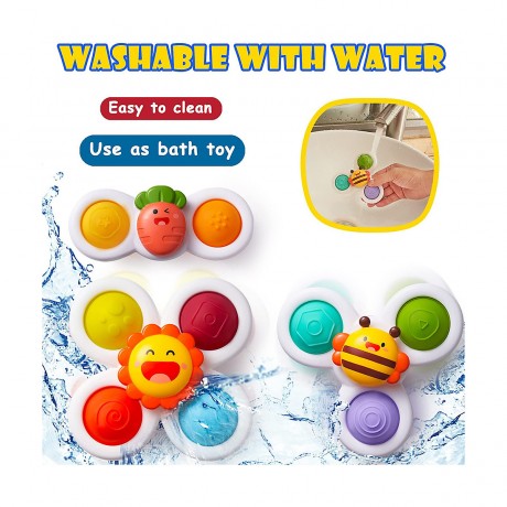 Vicabo Saugnapf Fidget Spinner Pop It Sensorik Spielzeug Badewannenspielzeug Geschicklichkeitsspiele fur Kinder Присоска Fidget Spinner Pop It Сенсорная игрушка Игрушки для ванны Игры на ловкость для детей