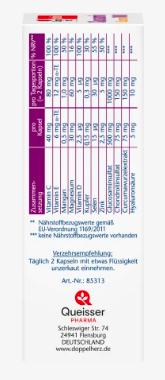 Doppelherz  Glocosamin 1000 Kapseln 40 St., Доппельгерц Глюкозамин 1000 + Куркума + витаминный комплекс для нормальной функции хрящей и костей, 40 шт 