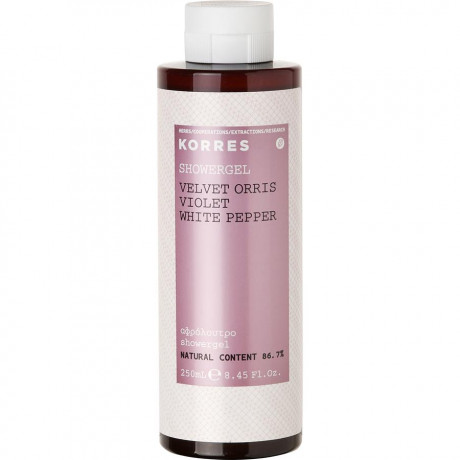 Korres (Коррес) Velvet Orris, Violet, White Pepper Shower Gel Гель для душа, 250 мл