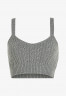 Tommy Hilfiger CABLE KNIT CROP Top med heather grey CABLE KNIT CROP Топ средний вереск серый
