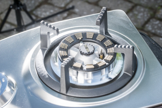 HOTWOK HOTWOK Gaskocher, Wokbrenner "Hot Wok Silver-Line" 4,5 kW Gasbrenner aus Edelstahl  Газовая плита HOTWOK, горелка вок &quot;Hot Wok Silver-Line&quot; Газовая горелка 4,5 кВт из нержавеющей стали