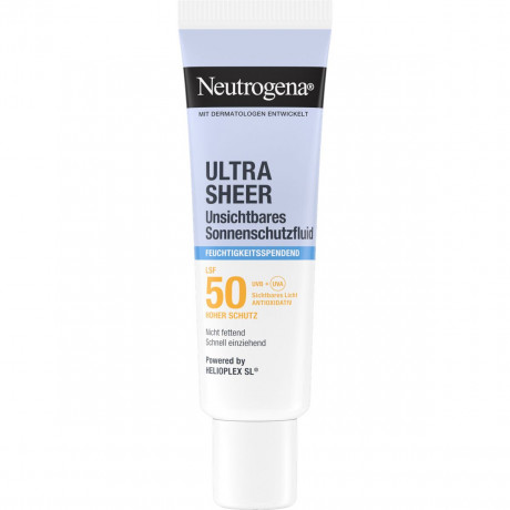Neutrogena Ultra Sheer Feuchtigkeitsspendendes Sonnenschutzfluid LSF 50, 50 ml, Neutrogena Ultra Sheer Увлажняющий невидимый солнцезащитный флюид для лица SPF 50, 50 мл