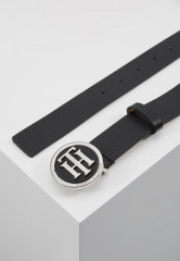 Tommy Hilfiger ROUND BUCKLE BELT Belt black РЕМЕНЬ С КРУГЛОЙ ПРЯЖКОЙ Ремень черный