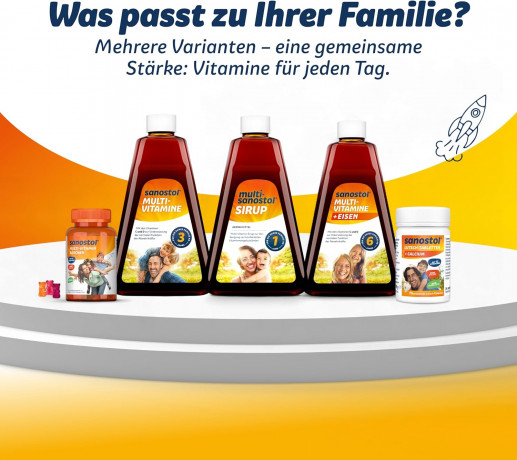 Sanostol Multi-Vitamine age 3+ ohne Zuckerzusatz 230ml , Саностол Мультиватаминный сироп с витаминами С и D, БЕЗ сахара, для детей с 3ех лет, 230 мл