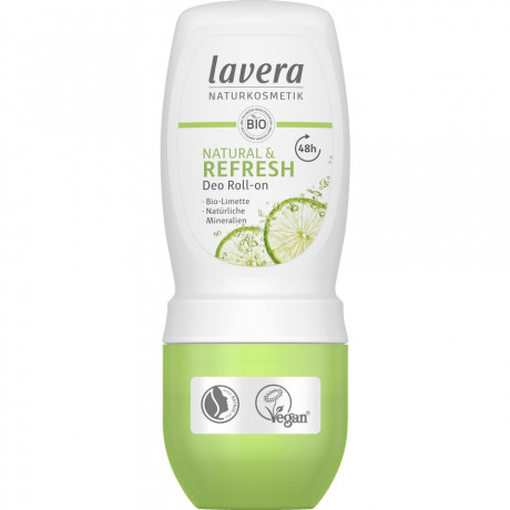 LAVERA Deo Roll-on Natural & Refresh, 50 ml, Лавера Дезодорант роликовый Натуральная Свежесть, лайм и вербена, без алюминия, 50 мл