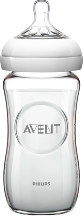 Philips AVENT Glasflasche 240ml, Стеклянная Бутылочка для Удобного Кормления Малыша 1 шт