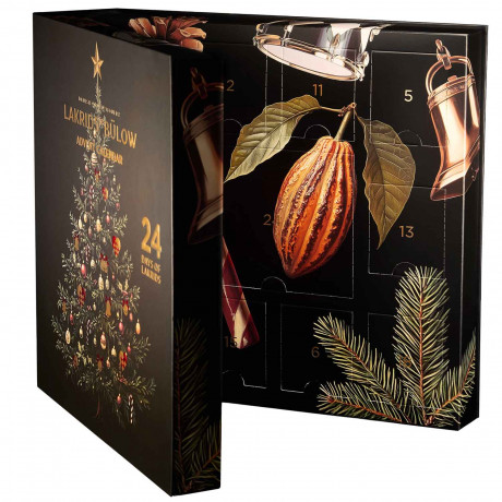 Lakrids by Buelow Adventskalender, Lakrids by Buelow премиальный адвент-календарь 2026 с лакрицей в шоколаде, 24 окошка, 345 г