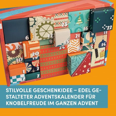 Der ultimative Knobelspiel-Adventskalender, адвент-календарь с 24 IQ-головоломками и играми на терпение