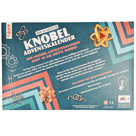Der ultimative Knobelspiel-Adventskalender, адвент-календарь с 24 IQ-головоломками и играми на терпение