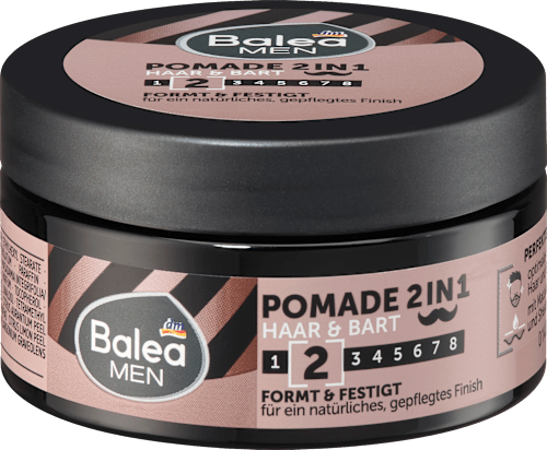 Balea MEN Pomade Haar & Bart 2in1, 100 ml, Помада 2 в 1 для укладки волос и бороды с маслом макадамии, 100 мл