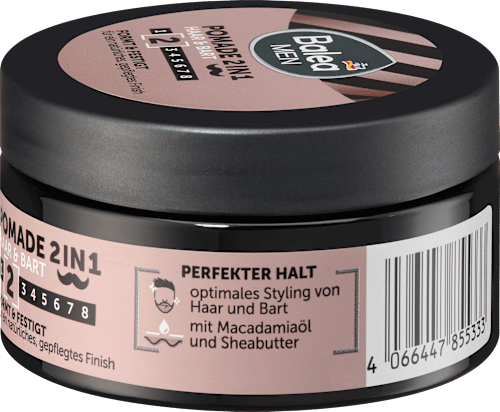 Balea MEN Pomade Haar & Bart 2in1, 100 ml, Помада 2 в 1 для укладки волос и бороды с маслом макадамии, 100 мл