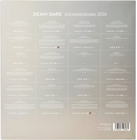 DEJAN GARZ Adventskalender 2026, DEJAN GARZ Адвент-календарь 2026 с уходом за волосами и кожей головы, ароматическими мистами и аксессуарами, 24 подарка
