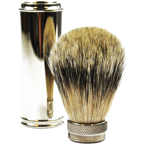 Golddachs Reise-Rasierpinsel, Zupfhaar  Помазок для бритья, выщипанные волосы