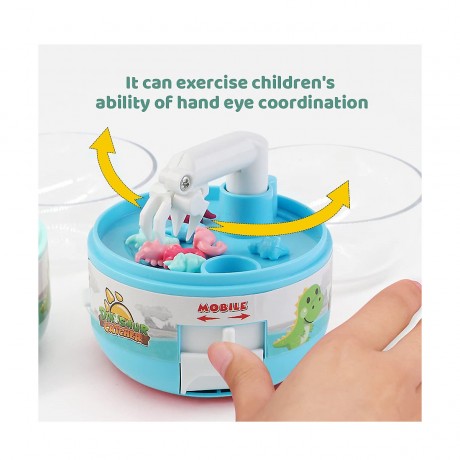 Vicabo Klauenmaschine Dinosaurier Fange Mini Kralle Spielzeug Greifer Maschine mit Miniatur Dinosaurier Figuren Geschicklichkeitsspiele fur Kinder Коготь динозавра машина поймать мини-коготь игрушка коготь машина с миниатюрными фигурками динозавров игры н
