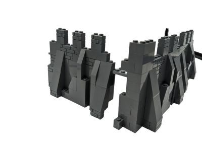 LEGO LEGO MOC Ritter Burg Schloss Mauer 2 Mauerteile und 1 Eckteil - dunkelgrau - 133 Teile LEGO MOC Knight Castle Wall 2 части стены и 1 угловая часть - темно-серый - 133 детали