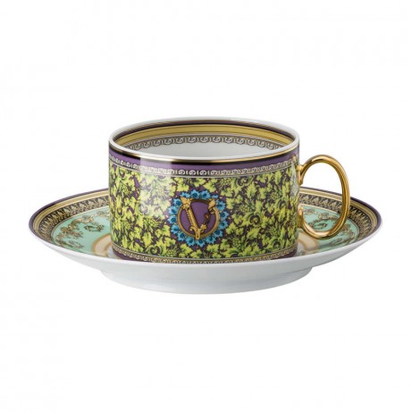 Rosenthal meets Versace Rosenthal Versace Barocco Mosaic Teetasse 0,20 L mit Untertasse 14,5 cm 2-tlg. Чашка Rosenthal Versace Barocco Mosaic 0,20 л с блюдцем 14,5 см 2 шт.