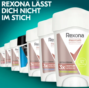 Rexona  Antitranspirant Deocreme Maximum Protection Stress Control, 45 ml Крем-дезодорант-антиперспирант Максимальная защита Stress Control, 45 мл