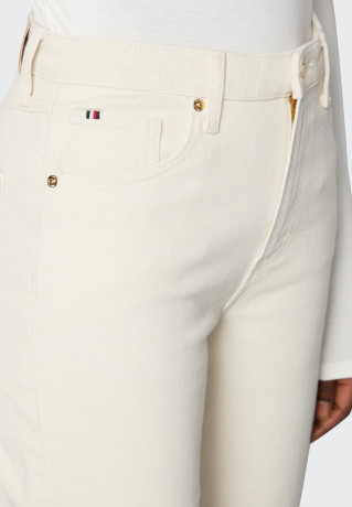 Tommy Hilfiger STRAIGHT HIGH WAIST Straight leg jeans ecru STRAIGHT HIGH WAIST Джинсы прямого кроя экрю