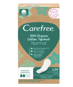 Carefree  Slipeinlagen Organic Cotton Normal 30 St, Карефри Ежедневные прокладки из органического хлопка Normal 30шт, 25 упаковок (750 штук)