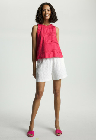 Tommy Hilfiger BRODERIE ANGLAISE POPLIN REGULAR FIT  Blouse bright cerise pink BRODERIE ANGLAISE POPLIN REGULAR FIT Блузка ярко-вишнево-розовый