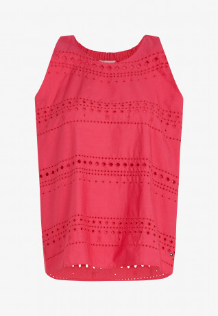 Tommy Hilfiger BRODERIE ANGLAISE POPLIN REGULAR FIT  Blouse bright cerise pink BRODERIE ANGLAISE POPLIN REGULAR FIT Блузка ярко-вишнево-розовый