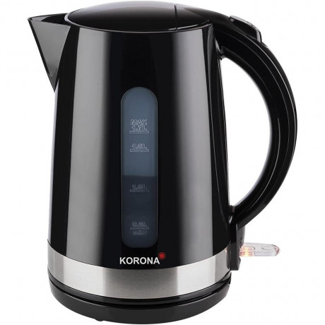 KORONA KORONA Wasserkocher Moderner Wasserkocher, 1,7 l, 2200 W, 1,7 Liter, 2200 Watt, herausnehmbarer Kalkfilter Schwarz/Edelstahl Чайник KORONA Чайник Modern, 1,7 л, 2200 Вт, 1,7 л, 2200 Вт, съемный фильтр от накипи