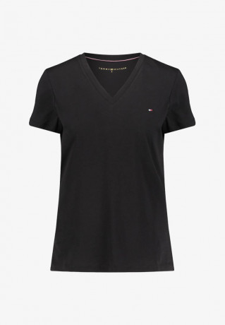 Tommy Hilfiger HERITAGE Basic T-shirt black НАСЛЕДИЕ Базовая футболка черный