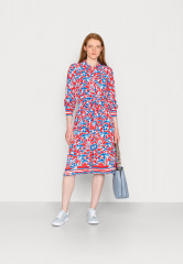 Tommy Hilfiger SCARF KNEE DRESS Shirt dress island scarf red ПЛАТЬЕ С ШАРФОМ Платье-рубашка исландский шарф красный