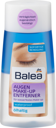 Balea Augen-Make-up Entferner waterproof olhaltig Средство для снятия макияжа, с маслом, 100 мл