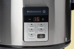 Reishunger Reishunger Reiskocher Gastronomie Reiskocher fur 32 Personen Warmhaltefunktion  Timer, 1900 W  Рисоварка Reishunger для кейтеринга, рисоварка на 32 человека таймер с функцией поддержания тепла, 1900 Вт