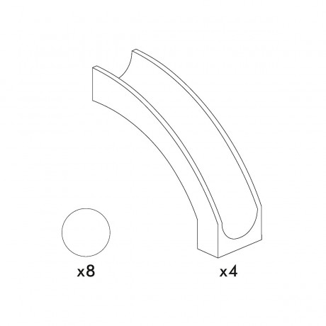 Hubelino Rutsche Erweiterung ( 12-teilig ) Удлинитель слайда (12 шт.)
