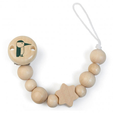Grunspecht Naturprodukte Holz-Schnullerkette mit Schlaufe  Деревянная цепочка для пустышки с петлей