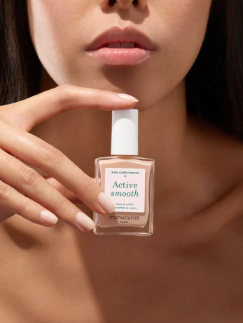 Manucurist Active Smooth 00 2stk, CC-лак для ногтей выравнивающий, молочно-розовый, эффект натурального маникюра, 2 штуки