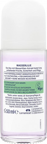 CD Roll-on Wasserlilie Роликовый Дезодорант с экстрактом водяной лилии 48ч, без солей алюминия, 50 мл