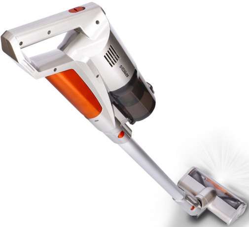 TurboTronic by Z-Line TurboTronic by Z-Line Akku-Hand-und Stielstaubsauger 2in1 Handstaubsauger in silber/orange, 120 W, beutellos, beutelloser Akku-Staubsauger, kabellos mit Wandhalterung und LED-Licht rot Беспроводной ручной пылесос TurboTronic by Z-Lin