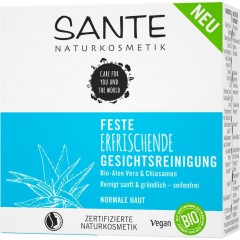 Sante Feste Erfrischende Gesichtsreinigung Bio-Aloe Vera & Chiasamen Твердое освежающее очищающее средство для лица с органическим алоэ вера и семенами чиа