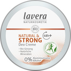 LAVERA Deocreme Natural &amp; Strong, 50 ml, Лавера Дезодорант-крем Натуральная Защита, био-женьшень и минералы, 48ч эффект, 50 мл