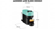 Krups Krups Nespresso Vertuo Pop Aqua Mint XN9204, Kapselmaschine schwarz/mint schwarz, mint Krups Nespresso Vertuo Pop Aqua Mint XN9204, капсульная машина черный/мятный