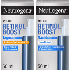 Neutrogena Anti-Age Retinol Boost Vorteilsset, 100 ml / 2 x 50 ml, Neutrogena Retinol Boost Набор дневного и ночного ухода с ретинолом, 2 крема по 50 мл