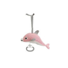 SindiBaba® Baby-Spieluhr Delfin DOLPHY gehakelt Детская музыкальная шкатулка дельфин ДОЛЬФИ крючком