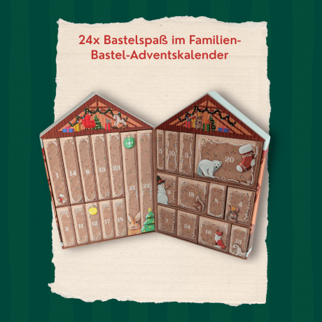 Familien Bastel-Adventskalender, творческий семейный адвент-календарь с 24 проектами и материалами
