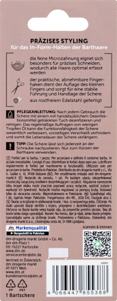 Balea MEN Bartschere, 1 St, Ножницы для точной стрижки и оформления бороды из нержавеющей стали, 1 шт.