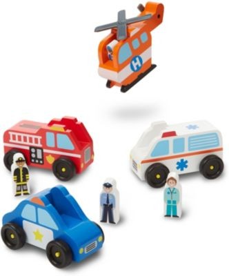 Melissa Doug Rettungsfahrzeuge aus Holz Спасательные машины из дерева