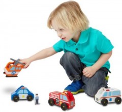 Melissa  Doug Rettungsfahrzeuge aus Holz Спасательные машины из дерева